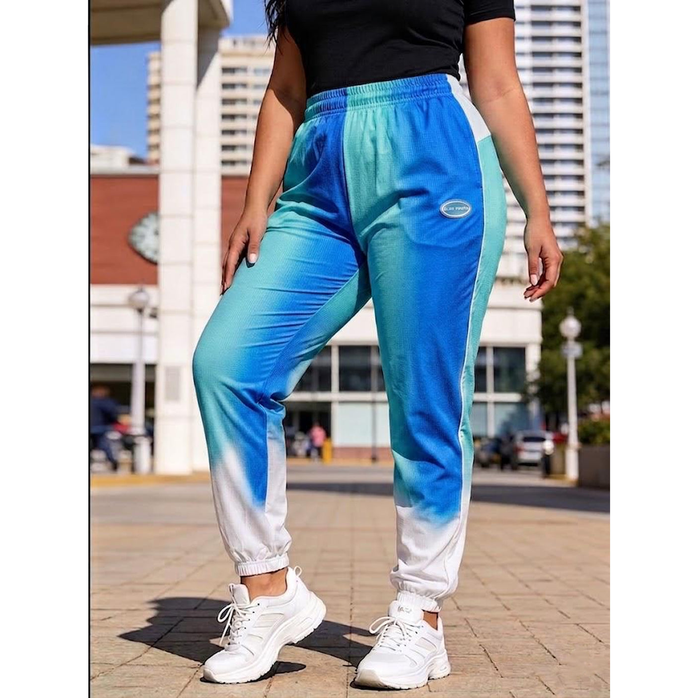 Women's Pastel Ombre Colorblock Joggers-DCX9606