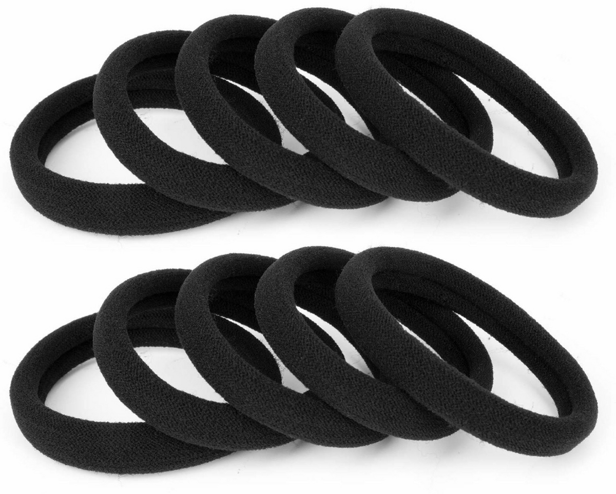 Black Soft Hair Ties for Women - 5pcs