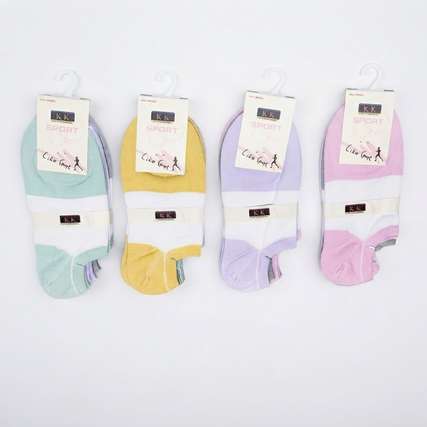 Women's Fashion Cotton Ankle Socks - 3 Pairs KK#2
