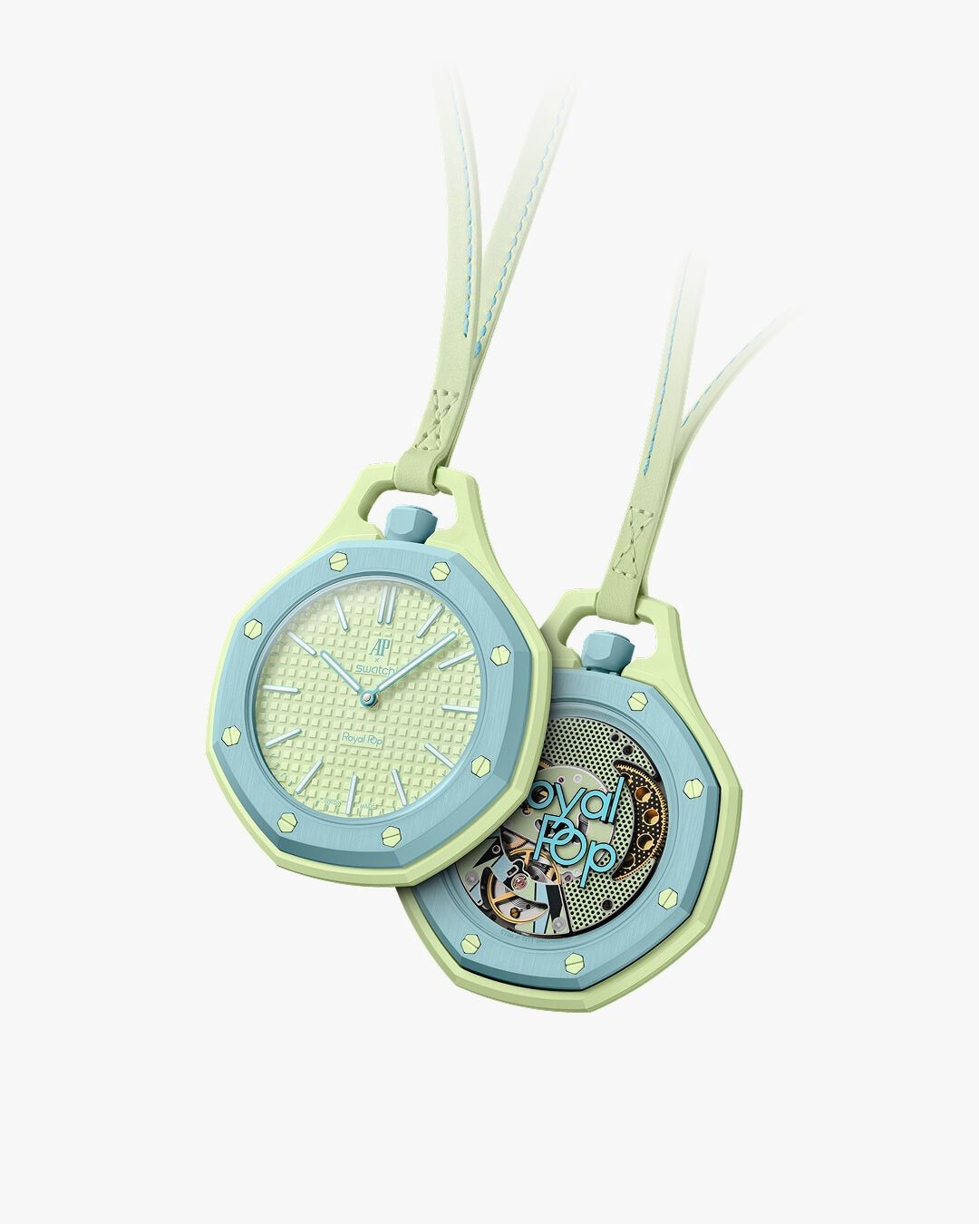 Swatch Bioceramic Boyal Pap Mechanical Pocket Watch - DT78