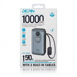 DEPIN Fast Charging Power Bank with 2 Built-in Cables - LD23S2