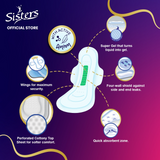Sisters Ultra Comfort Premium Ultra Thin Pads with Wings - 6's