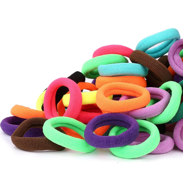 Multi Color Tiny Seamless Elastic Hair Bands - 40Pcs