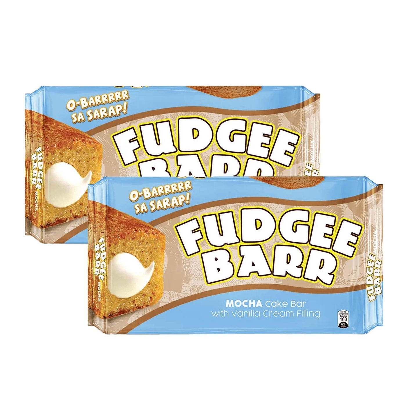 Fudgee Barr Mocha Cake With Vanilla Pack of (10 x 39g) - 2 Pcs
