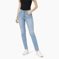 Women's High Waist Ripped Jeans - 4335#
