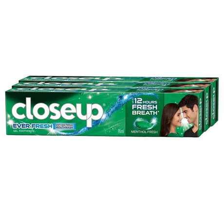 Closeup Anti-Bacterial Toothpaste Menthol Fresh - 95ml (2+1) Offer
