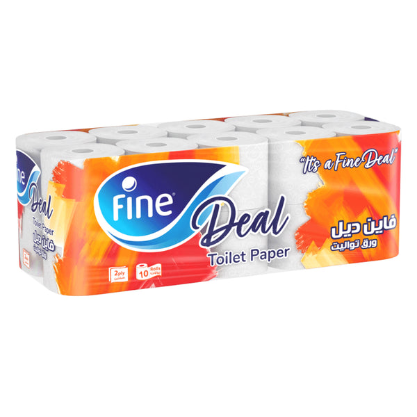 Fine Deal Toilet Rolls Value Pack 2ply 10 x 150 Sheets