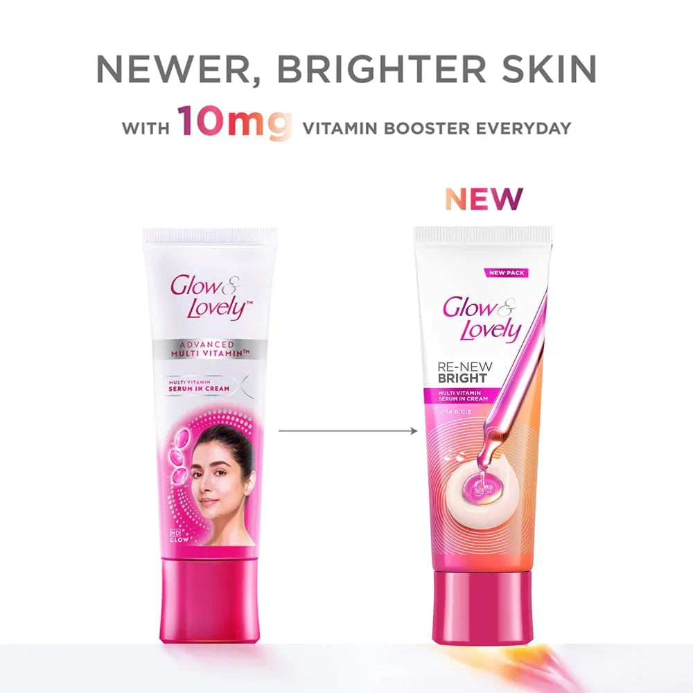 Glow & Lovely Re-New Bright Multi Vitamin Serum in Cream - 80g