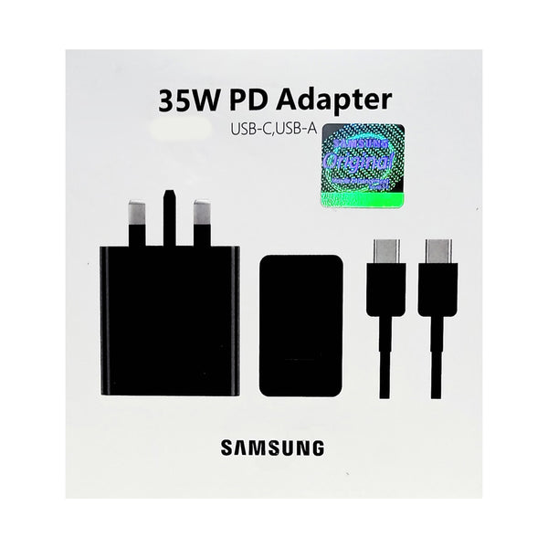 Samsung Original Super Fast 35W Charging Travel Adapter USB-C,USB-A