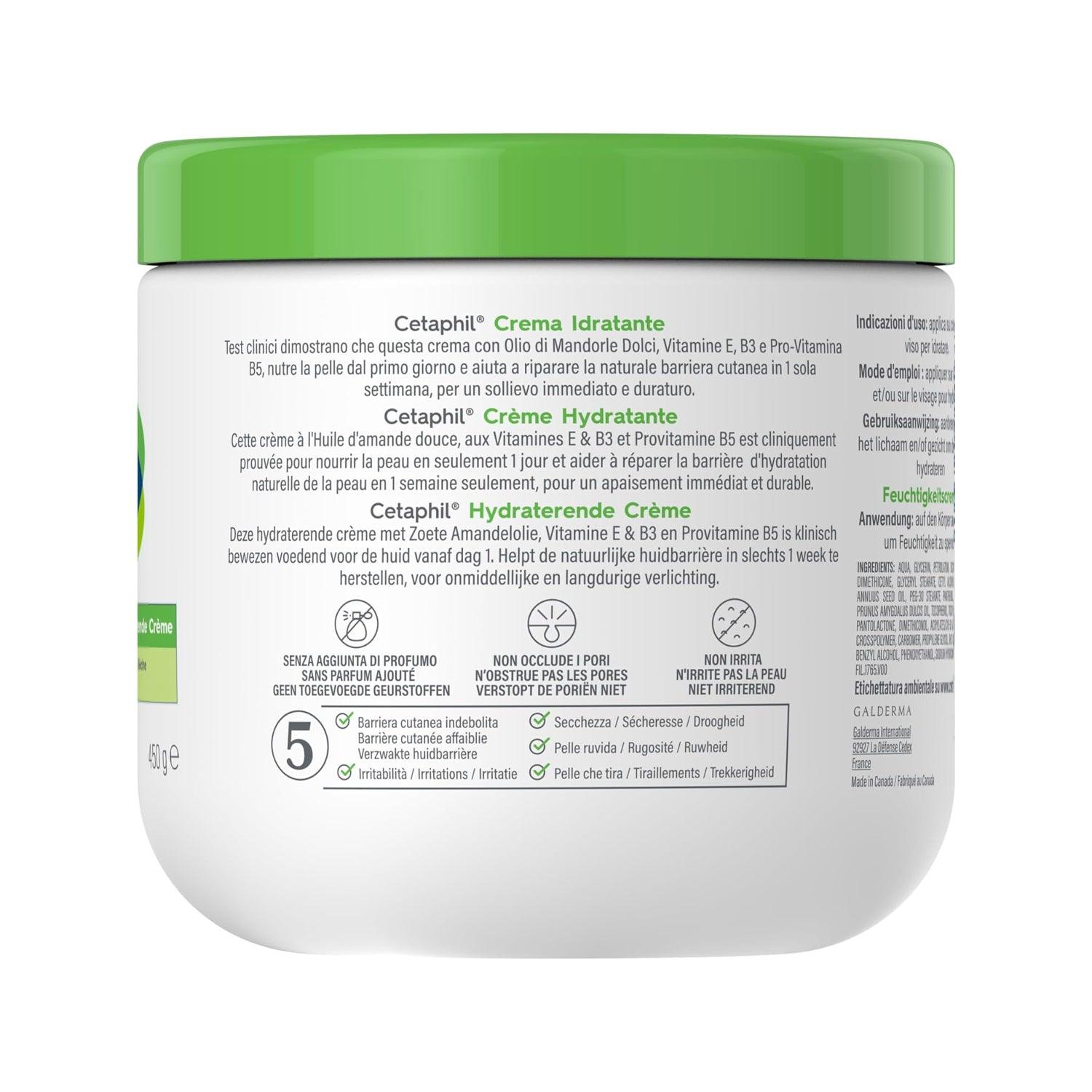 Cetaphil Moisturizing Cream for Face & Body - 450g