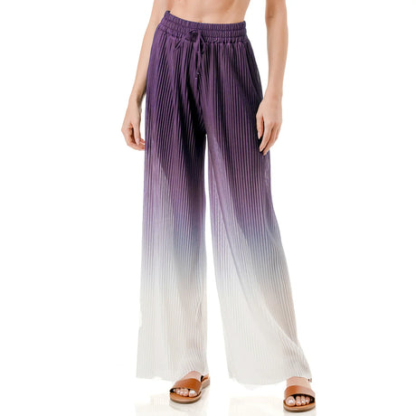 Women Casual Double Color Wide Leg Pants Z-120