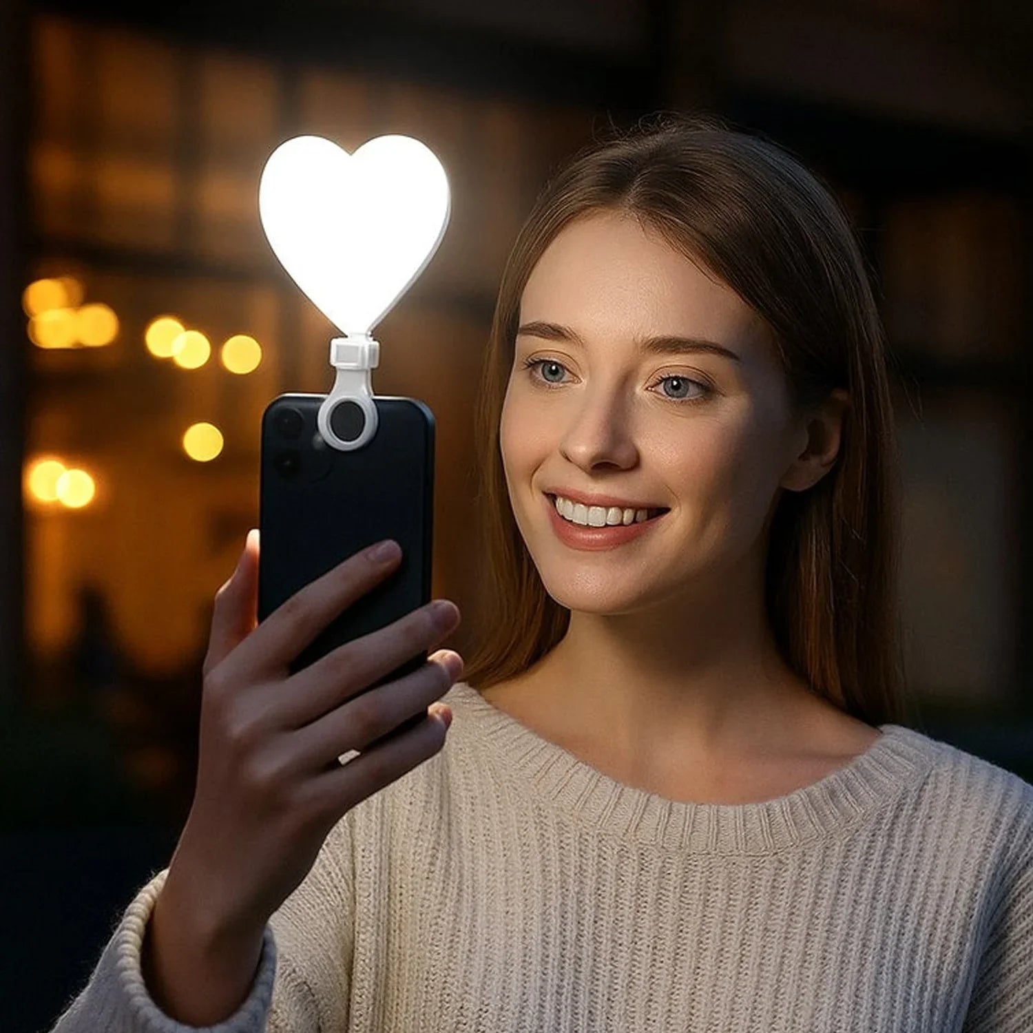 Heart Shape Clip-on Selfie Light - K02