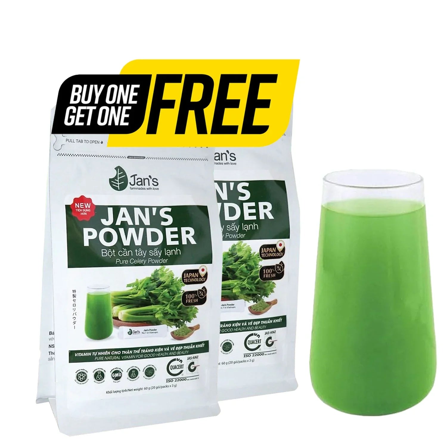Jan's Freeze-Dried Celery Powder - 100g (Buy 1 Get 1 Free)