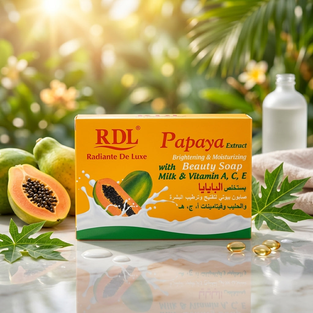 RDL Papaya Extract Brightening & Moisturizing Soap - 128g