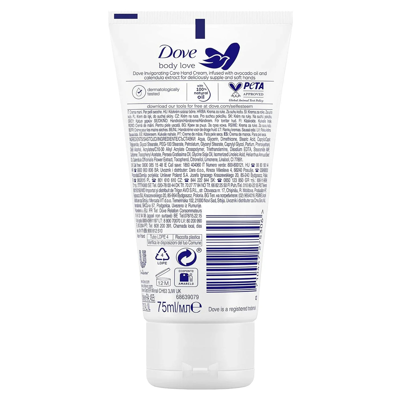 Dove Body Love Invigorating Care Hand Cream - 75ml