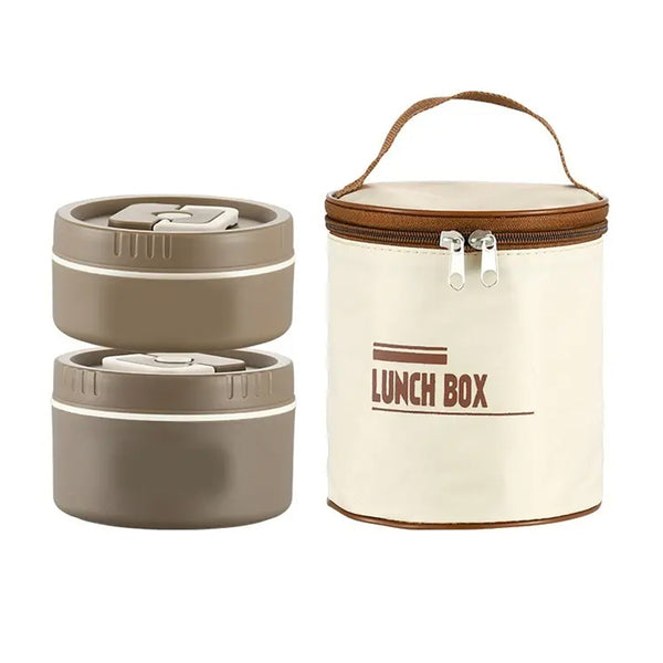 Portable Hot & Cold Food Insulation Lunch Box With Bag