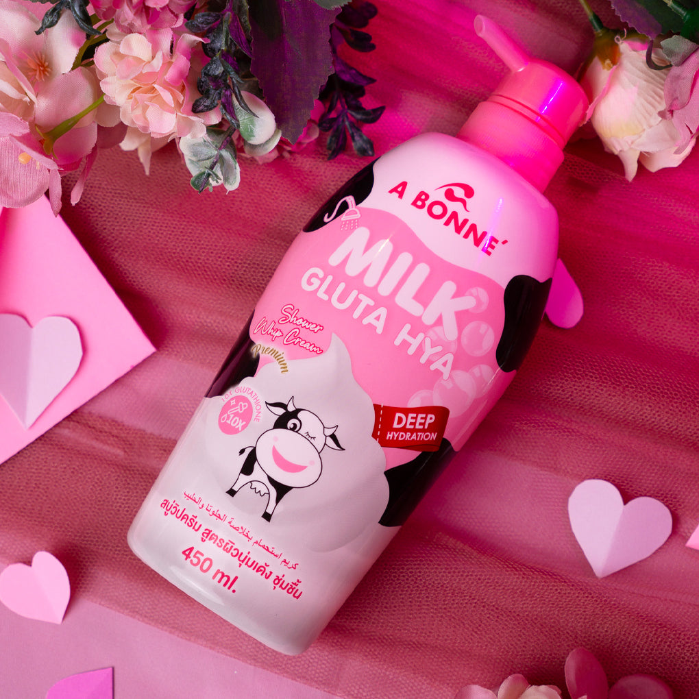 A Bonne Milk Gluta Hya Shower Whip Cream - 450ml
