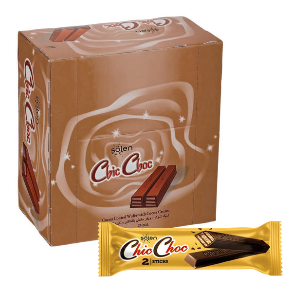 Solen Chic Choc Cocoa Coated Wafer With Cocoa Cream - 17g x 24Pcs