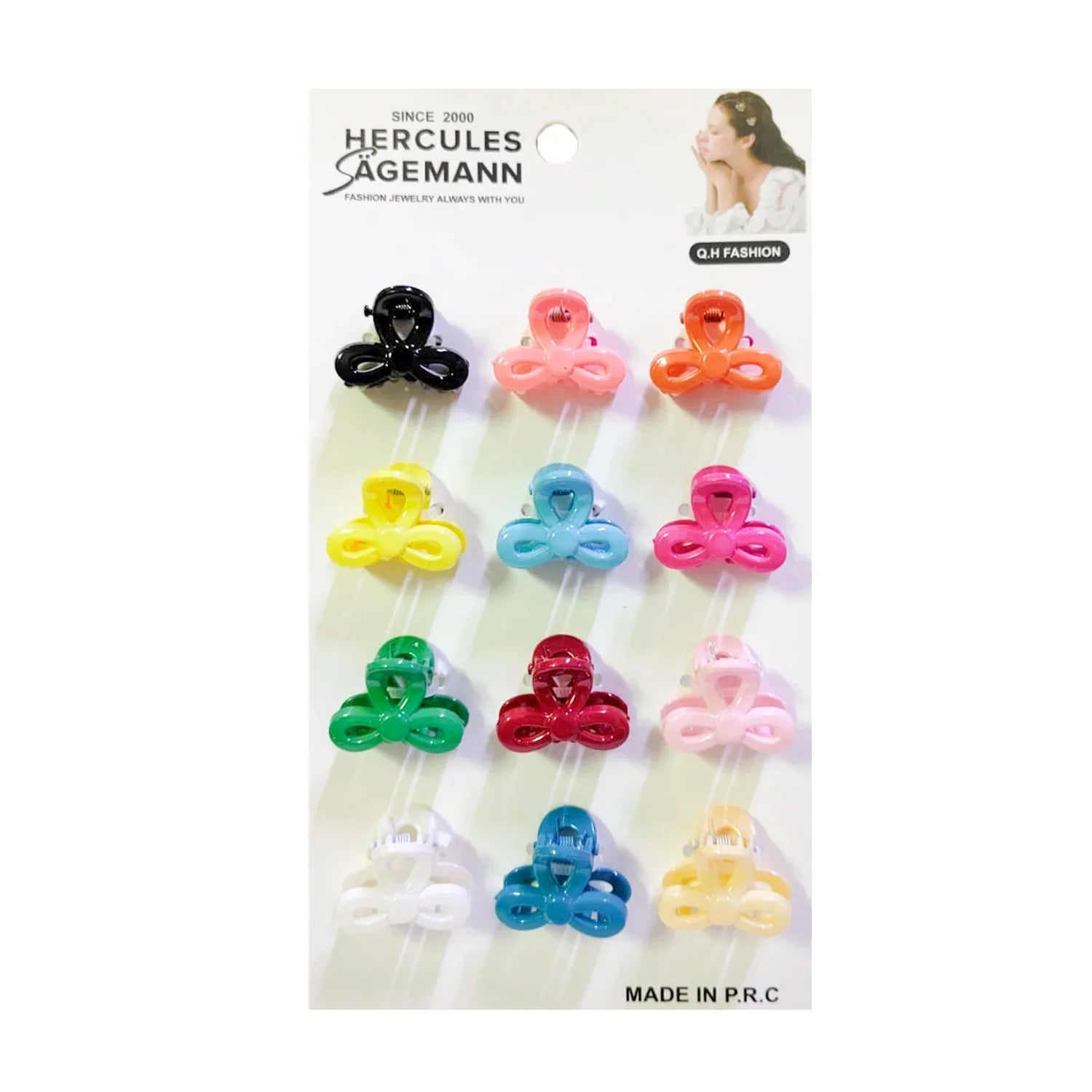 Unique Design Hair Claw Clips - 12 Pcs (C120)