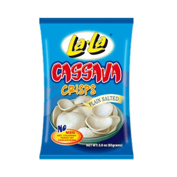 La La Cassava Crisps Plain Salted Snacks - 85g