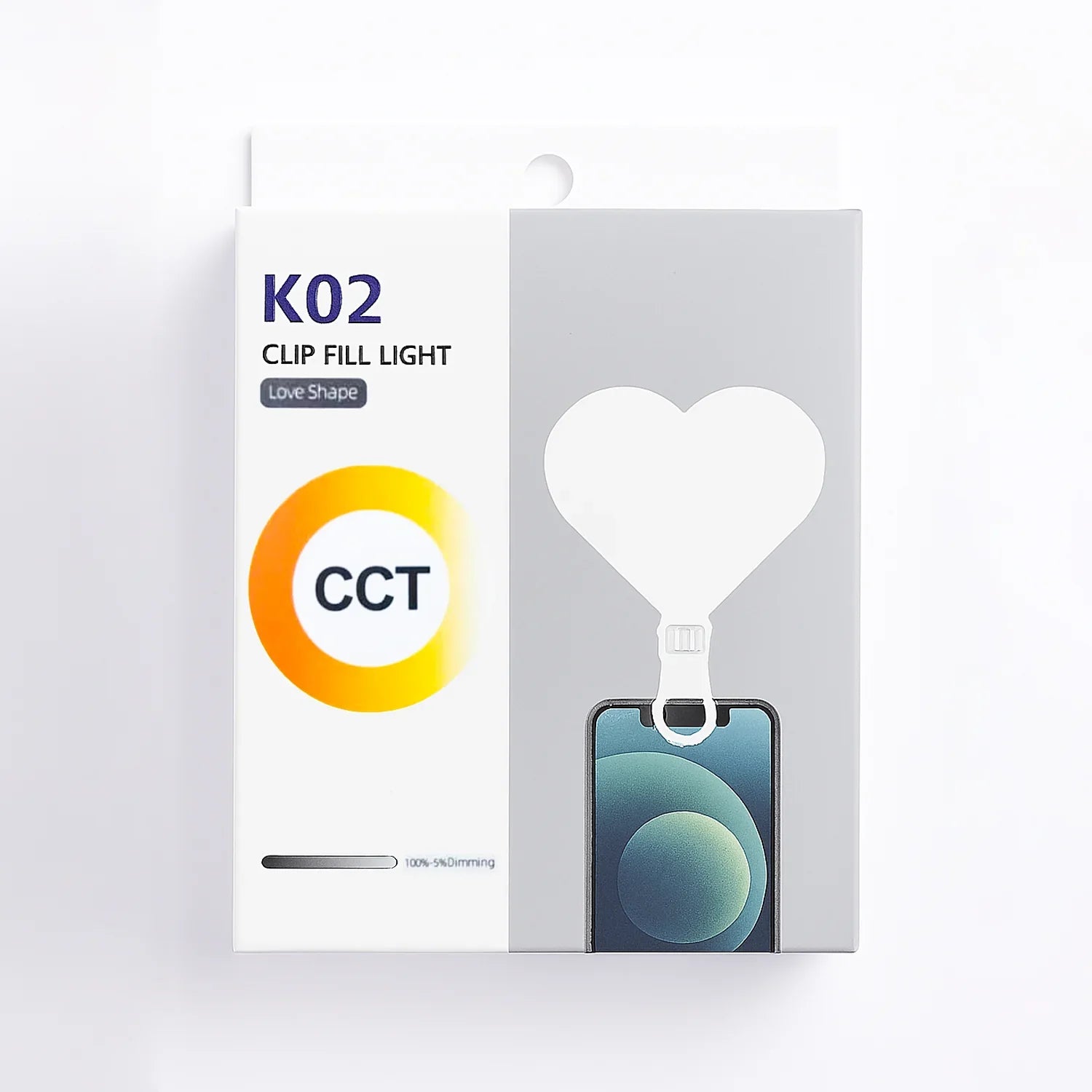 Heart Shape Clip-on Selfie Light - K02