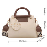 Trendy Women's Fashionable Double Handle Bag - 9375