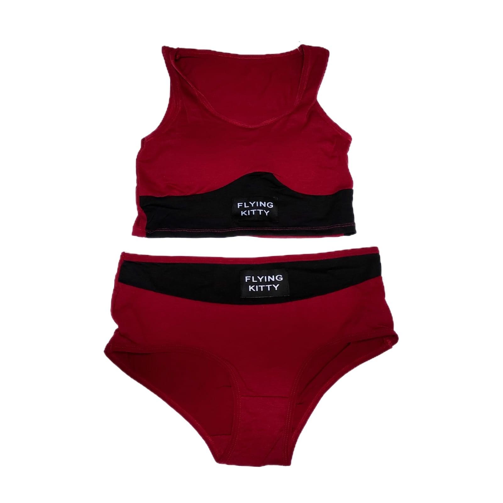 Flying Kitty Sports Bra & Panty Set Free Size - 2261