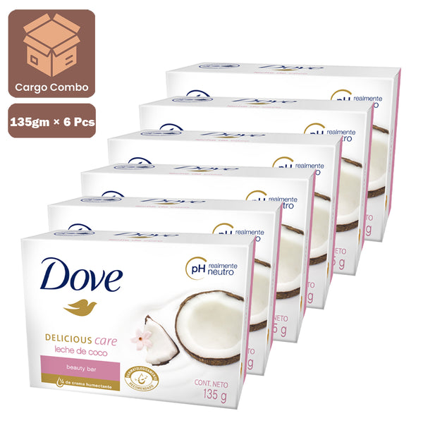 Dove Coconut Milk Beauty Soap 135gm × 6 Pcs (Offer)