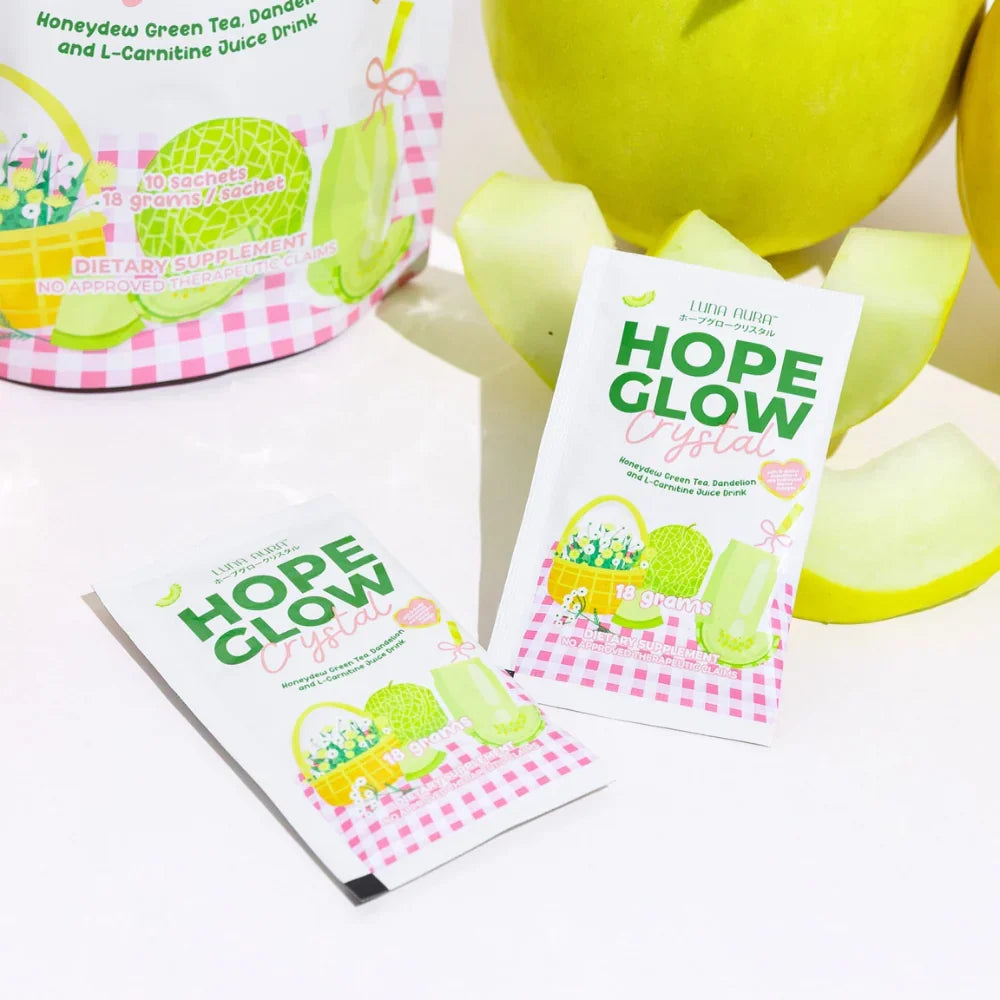 Luna Aura Hope Glow Crystal Honeydew Green Tea - 10 Sachets x 18g