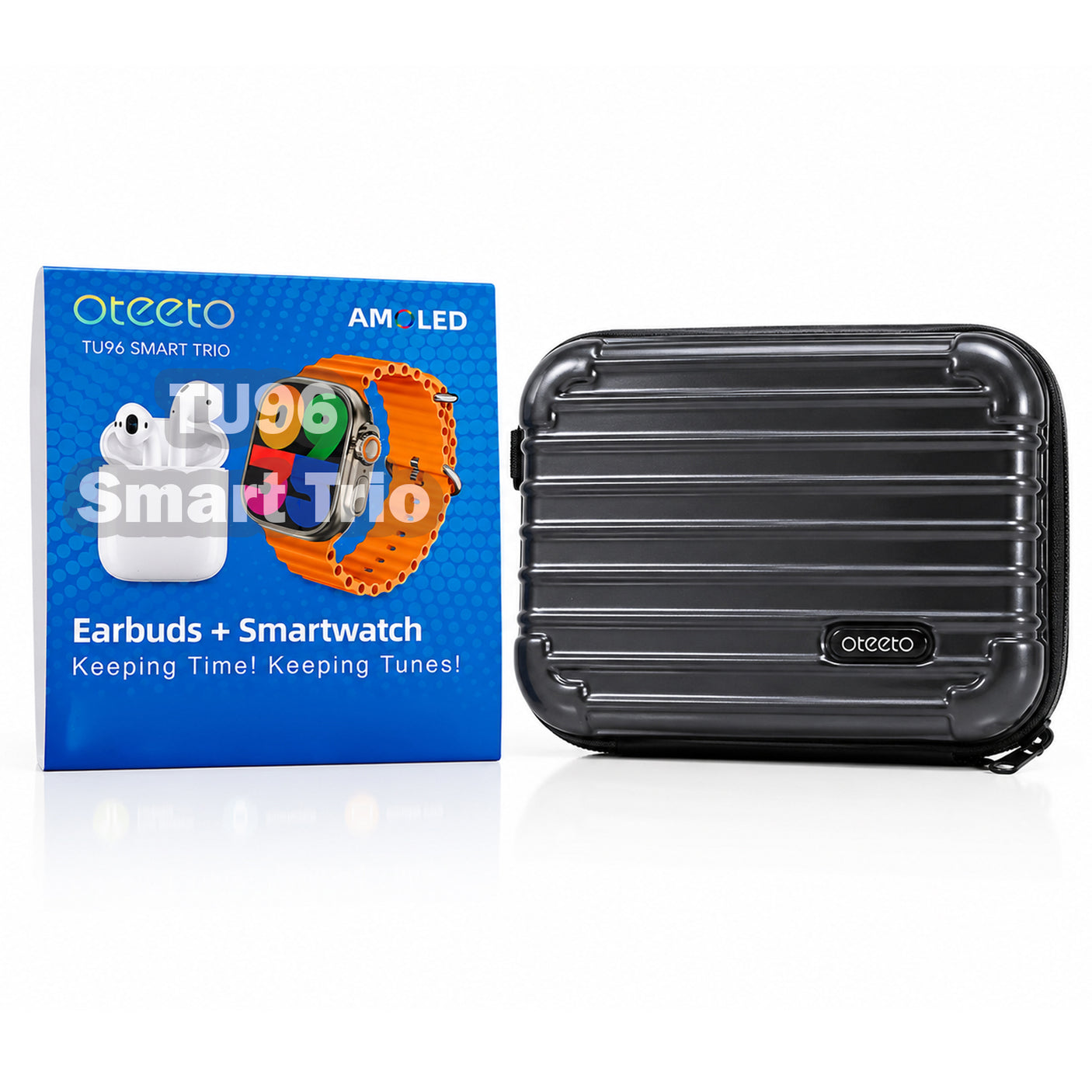 Oteeto Earbuds + Smartwatch & Mobile Bag - TU96 Smart Trio