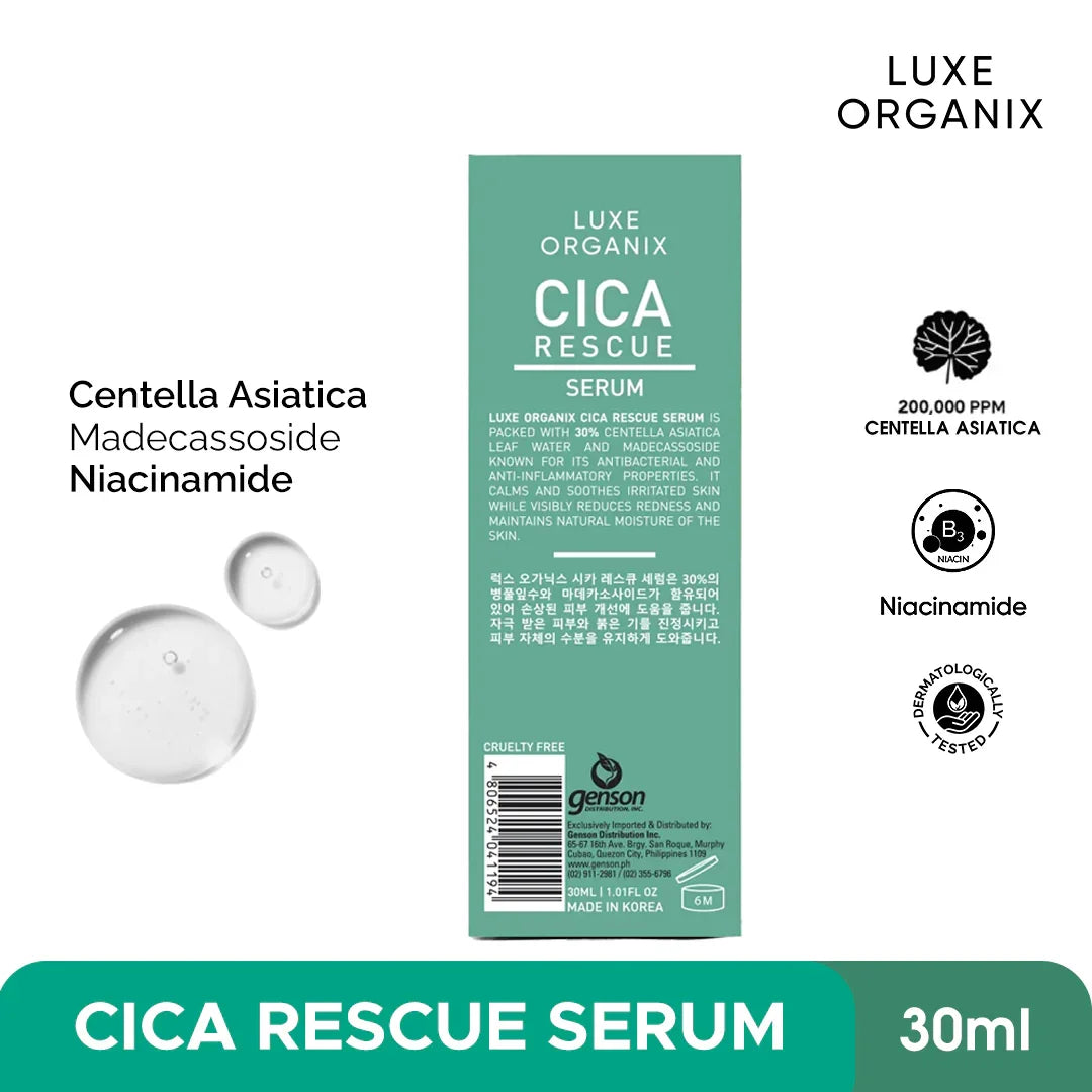Luxe Organix Cica Rescue Gentle Brightening Serum - 30ml