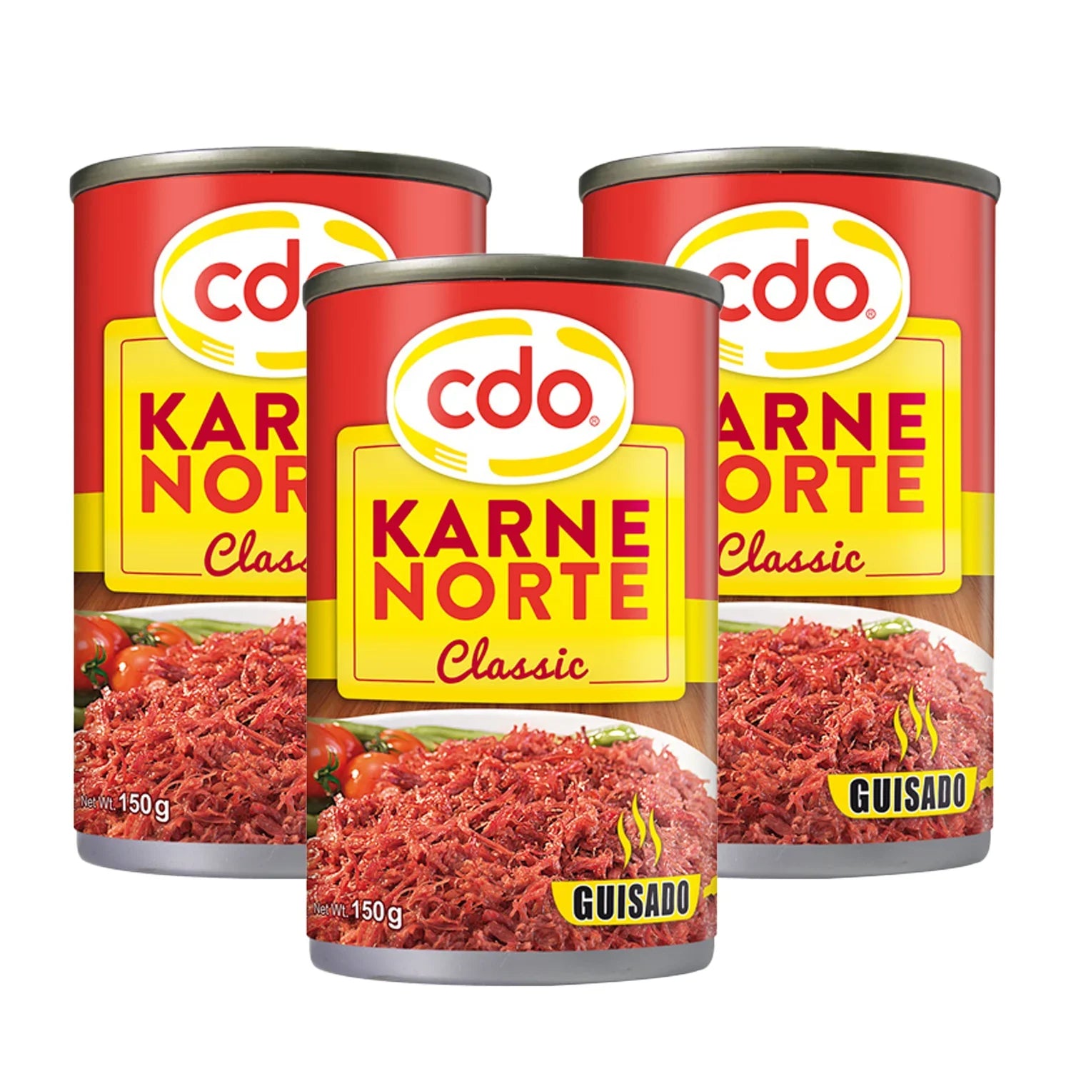 CDO Karne Norte Classic Guisado - 150g × 3Pcs