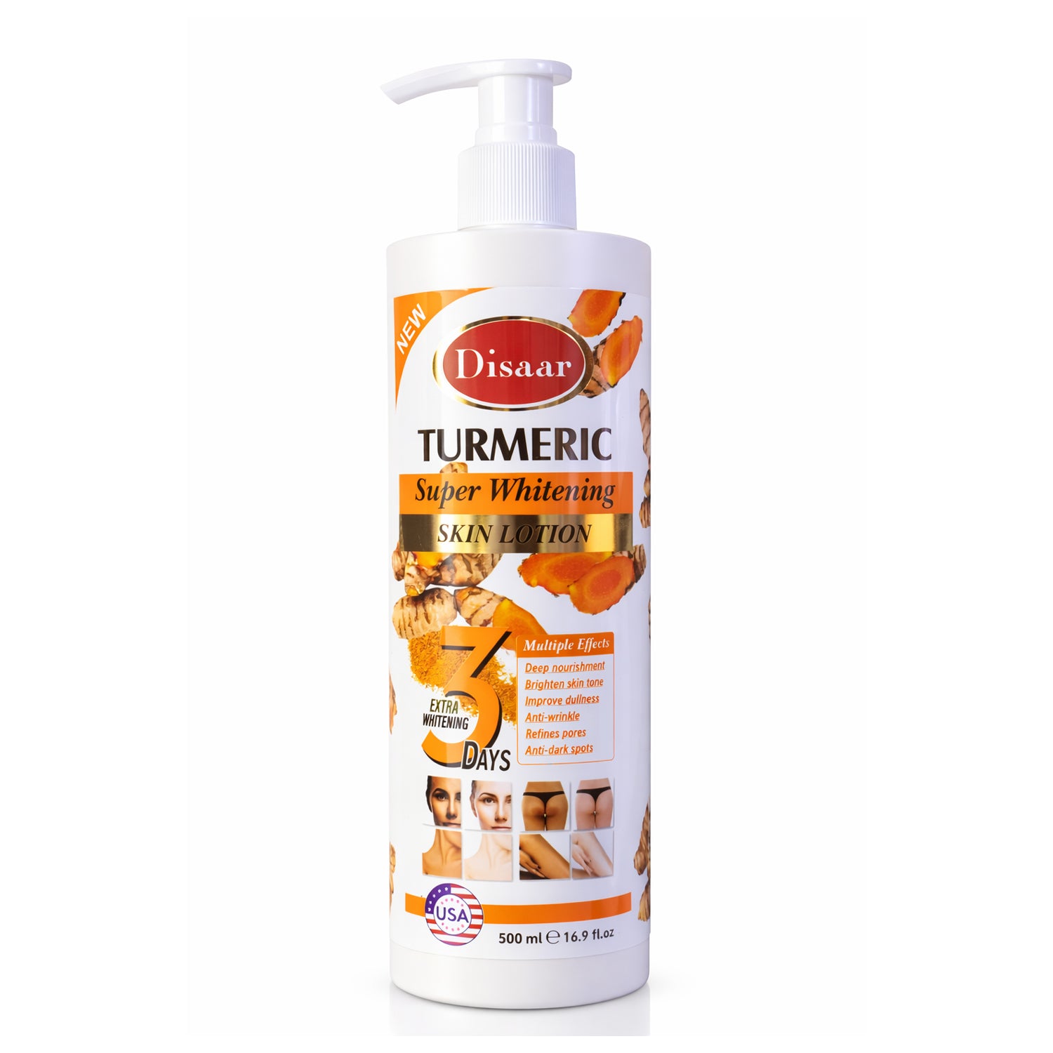 Disaar Turmeric Super Brightening Skin Lotion - 500ml