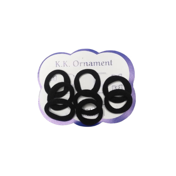 Elastic Stretch Hair Tie Rubber Bands - Black