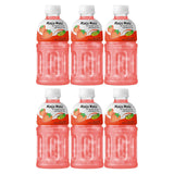Mogu Mogu Strawberry Juice With Nata De Coco - 320ml × 6Pcs