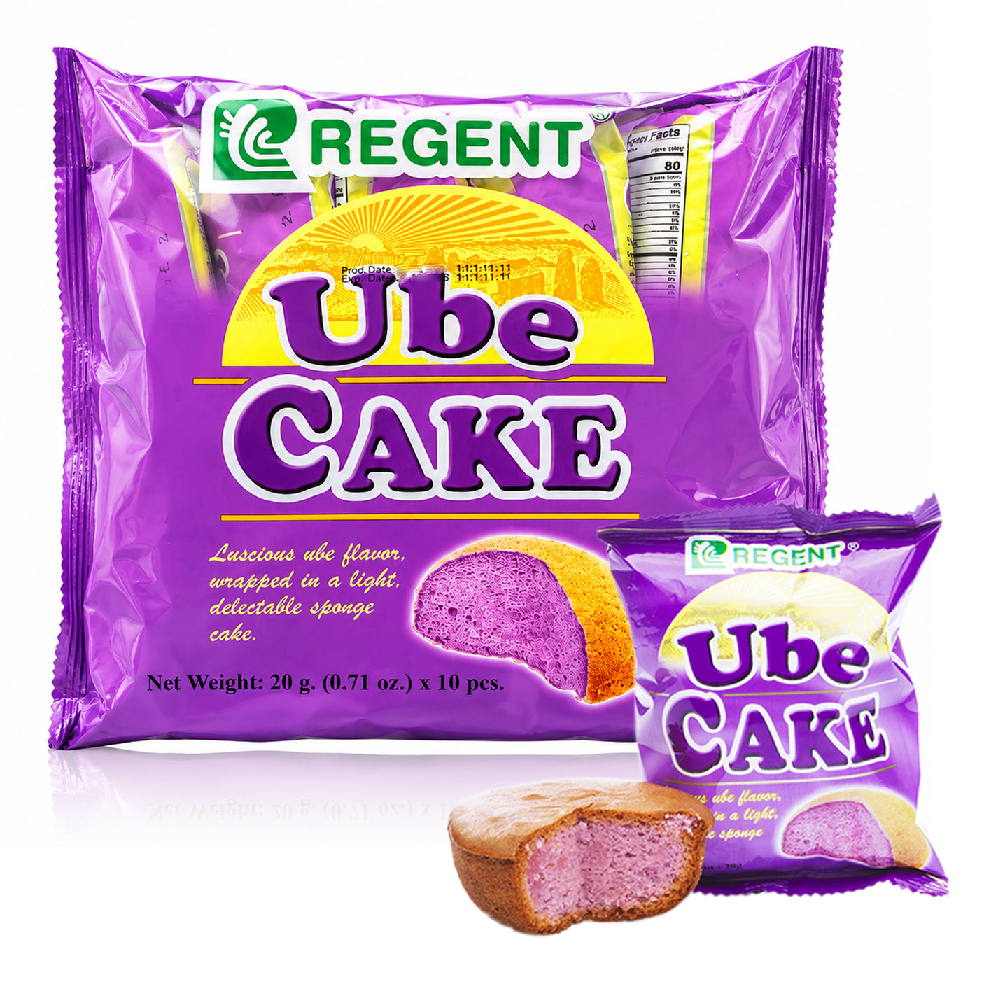 Regent Ube Cake - 20g x 10 Pcs