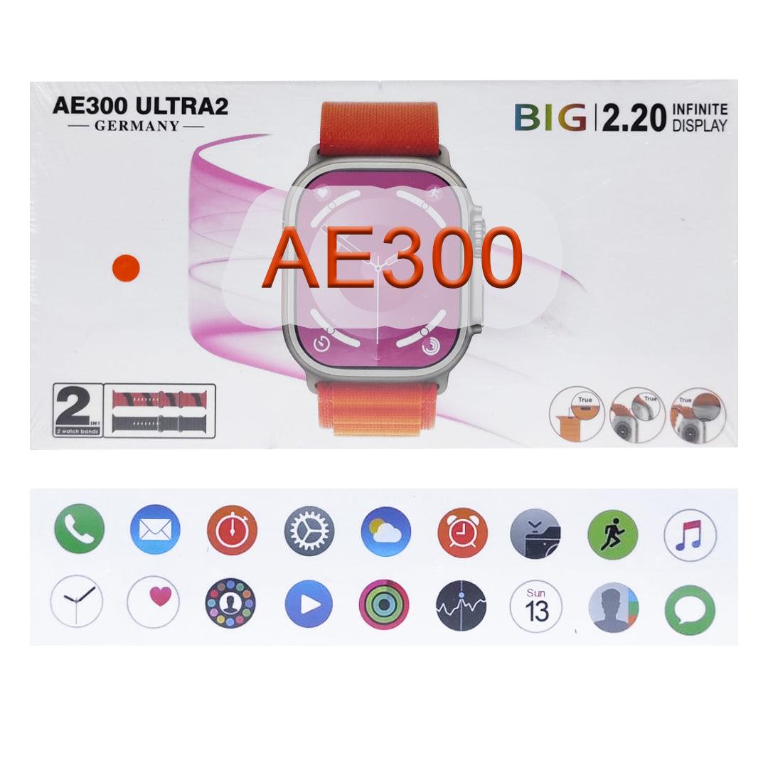 ساعة ذكية بشاشة كبيرة 2.20 بوصة - AE300