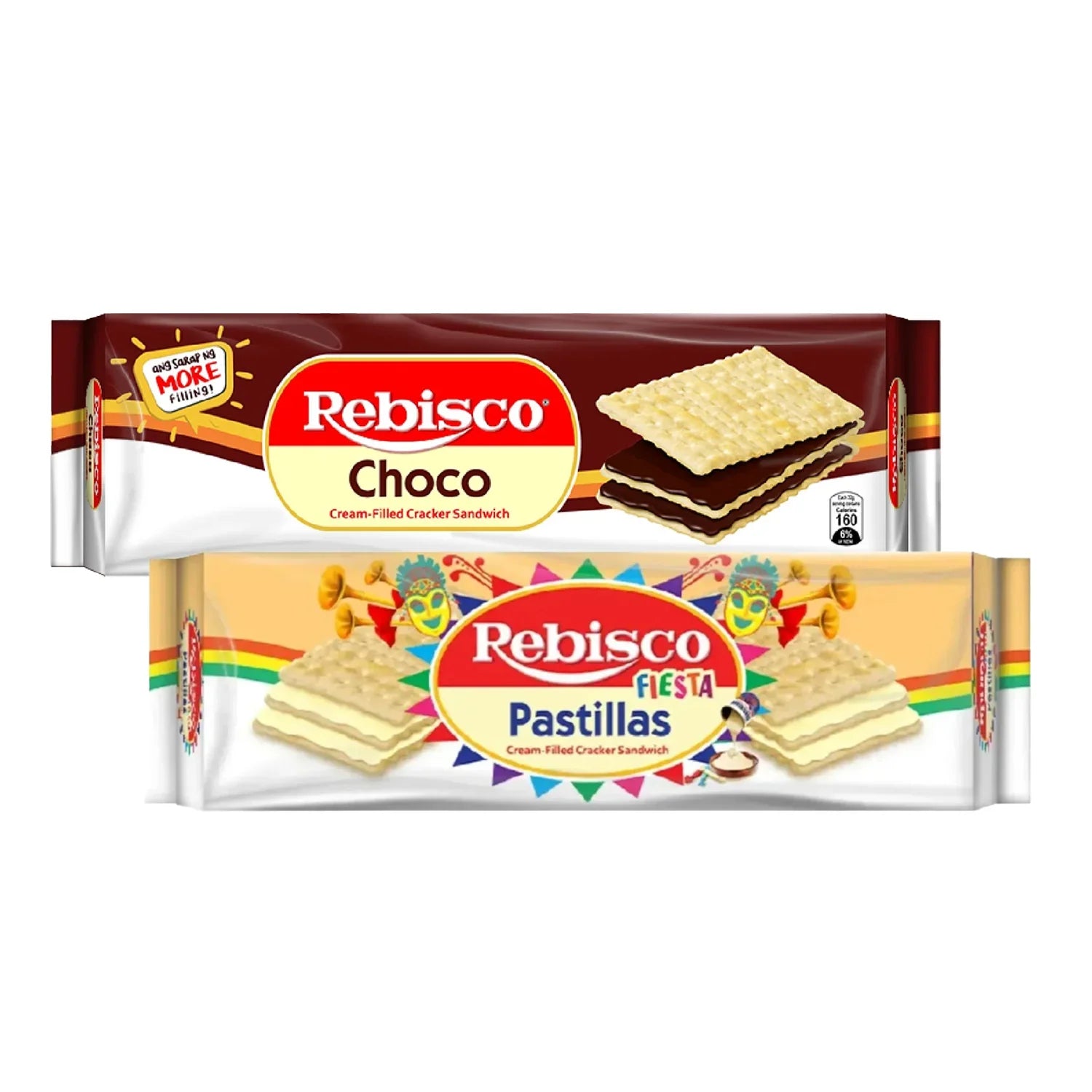 Rebisco Choco + Fiesta Pastillas Cracker Sandwich - 320g × 2Pcs (Offer)