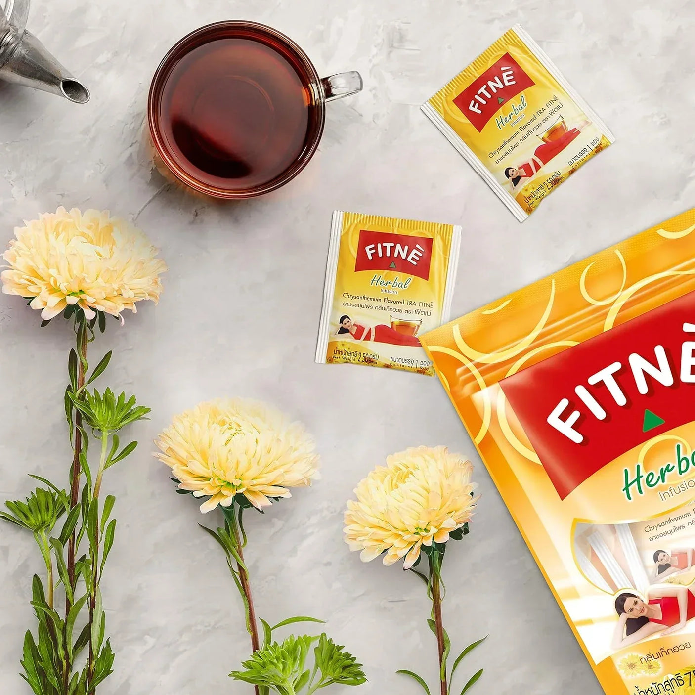 Fitne Herbal Infusion Chrysanthemum Flavored Tea - 2.5g × 15 Sachets