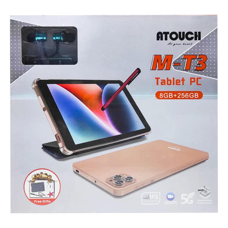 كمبيوتر لوحي تعليمي من Atouch بسعة 8 جيجابايت وذاكرة تخزين 256 جيجابايت M-T3