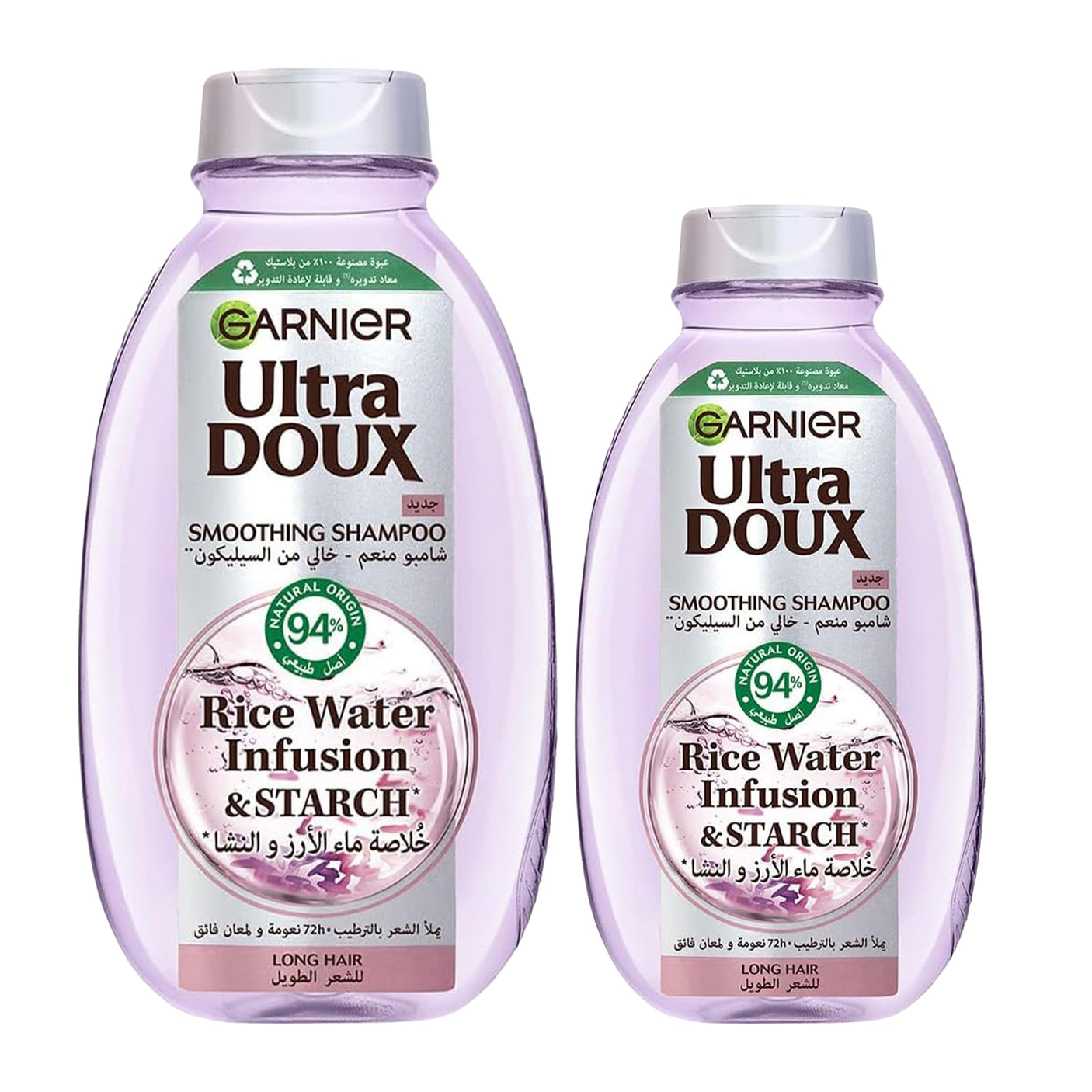 Garnier Ultra Doux Rice Water Smoothing Shampoo - 600ml+400ml