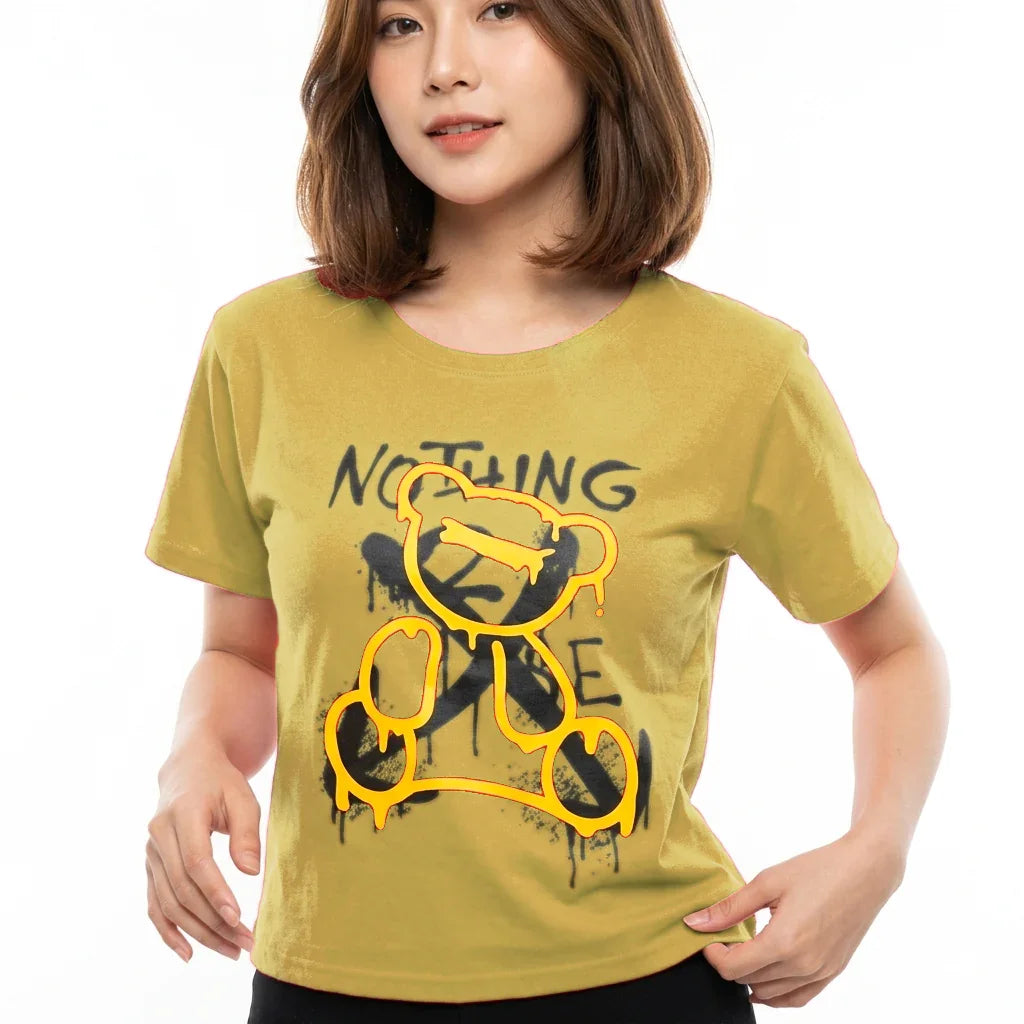 Fashion Teddy Bear Print Women's T-Shirt #1028
