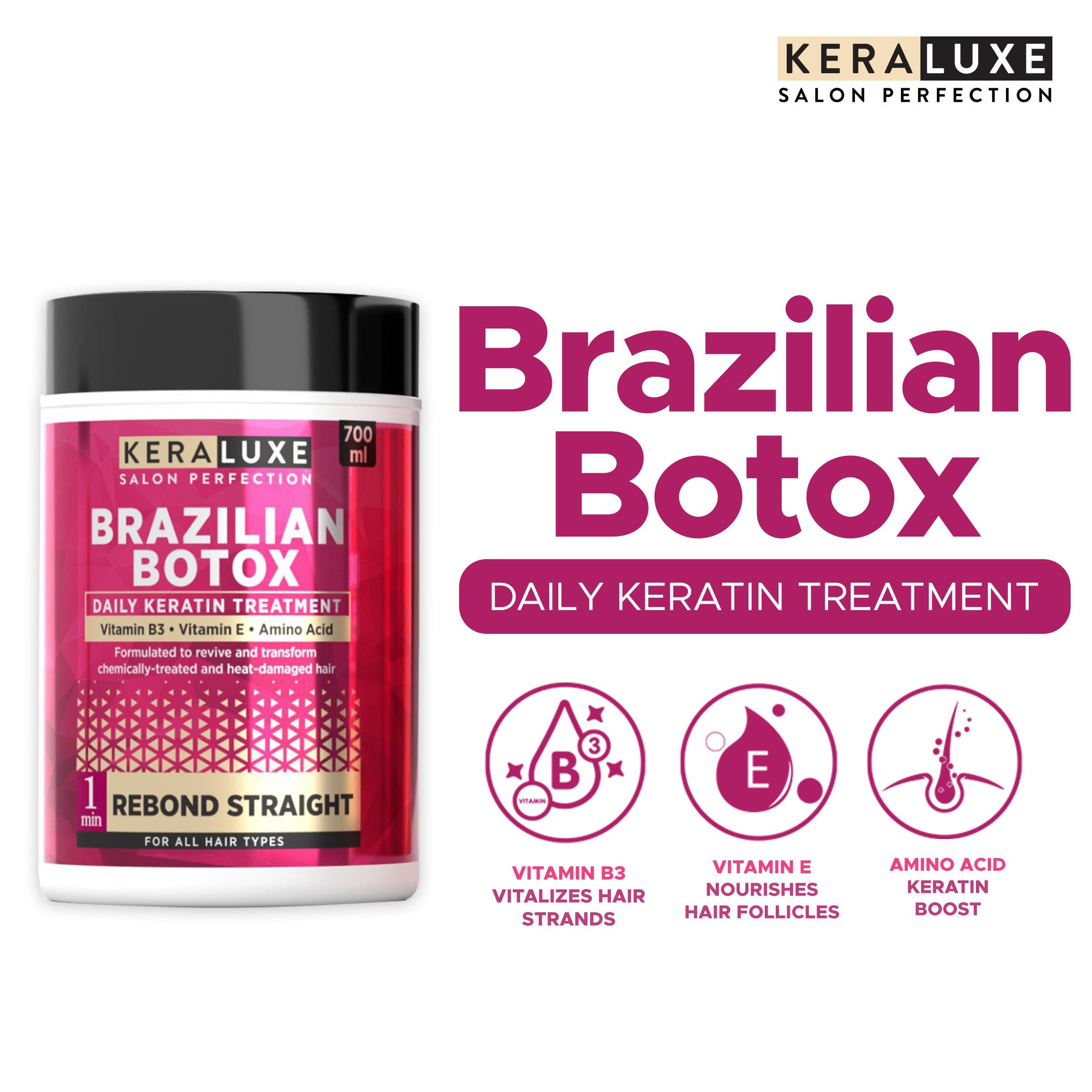 Kera Luxe Brazilian Botox Daily Keratin Treatment - 700ml