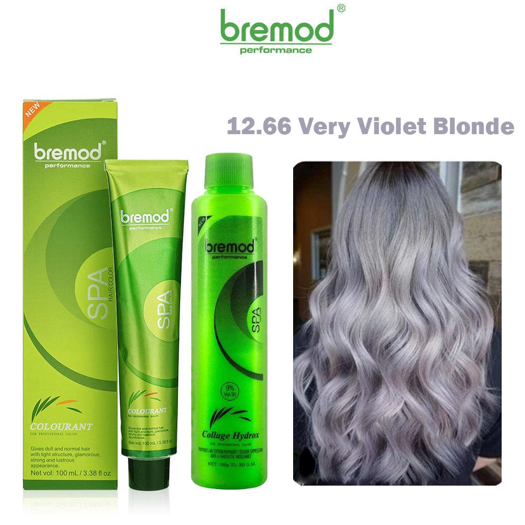 Bremod Performance 12.66 Very Violet Blonde Hair Color With Oxidizer - 100ml+100g