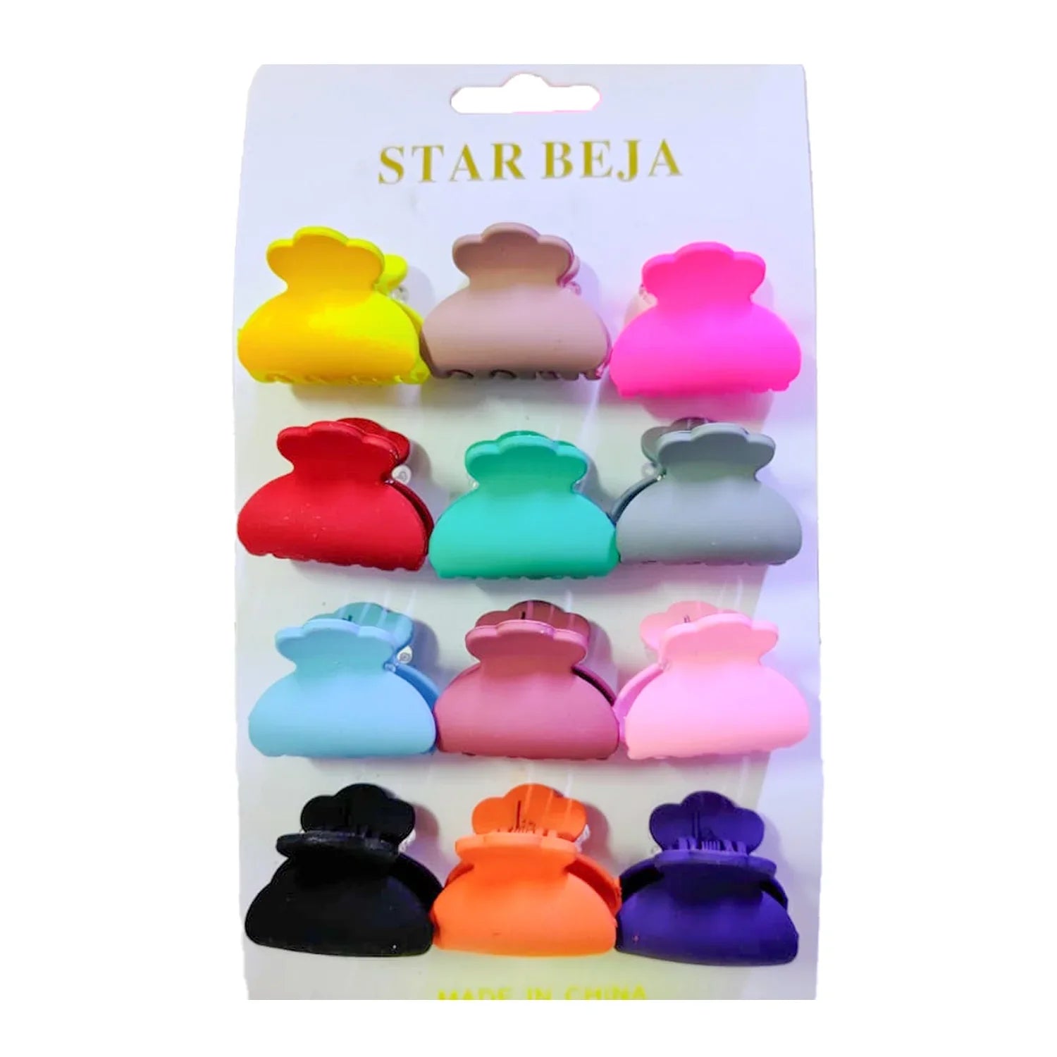 Unique Design Hair Claw Clips - 12 Pcs (C123)