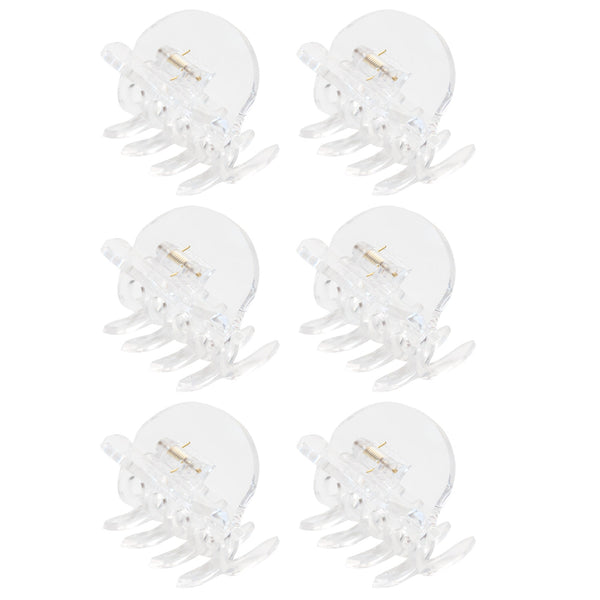 Transparent Medium Size Hair Claw Clips - 12 Pcs (KT-403E-424)