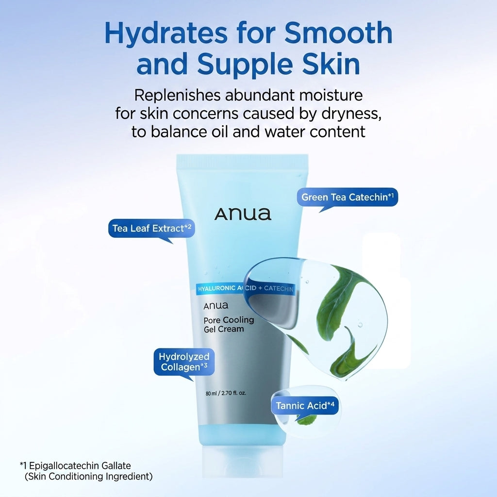 Anua Hyaluronic Acid Pore Smoothing Cooling Gel Cream - 80ml