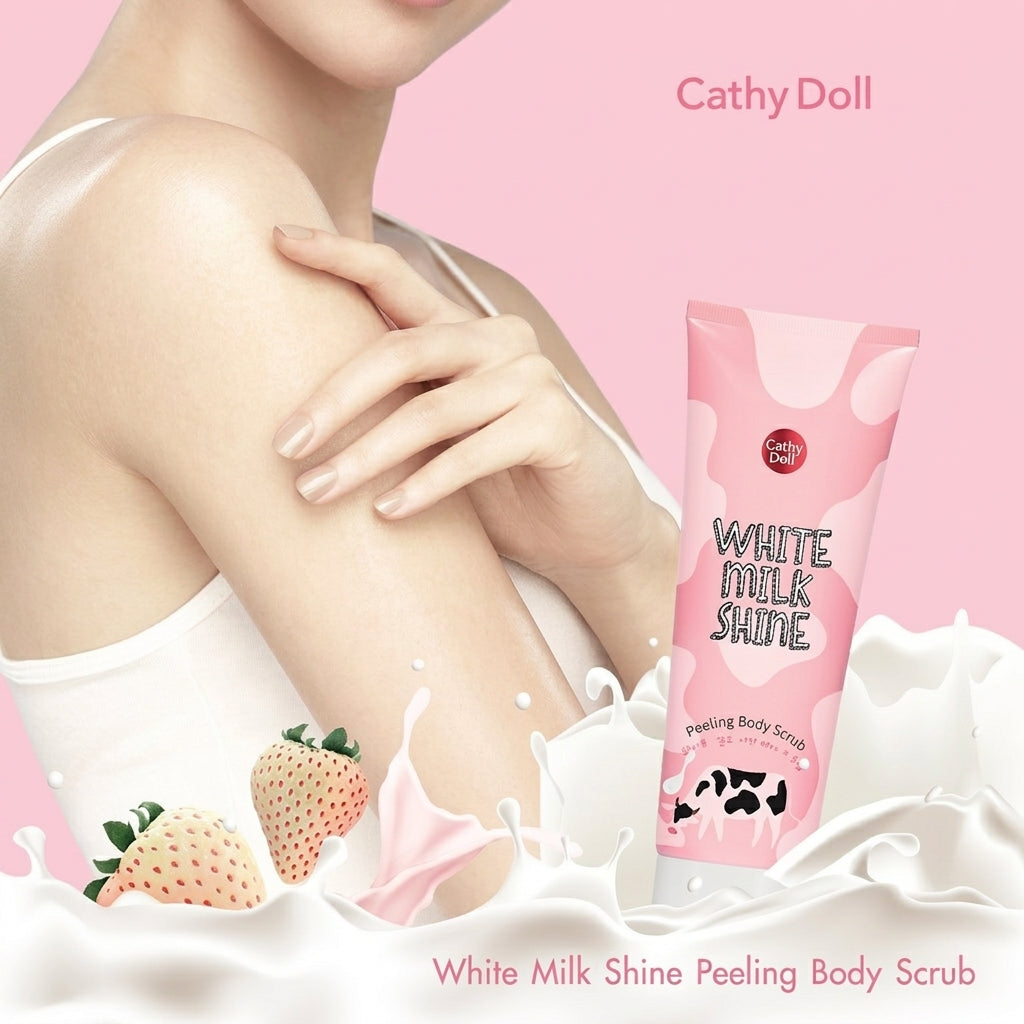 Cathy Doll White Milk Shine Peeling Body Scrub Thailand - 320ml