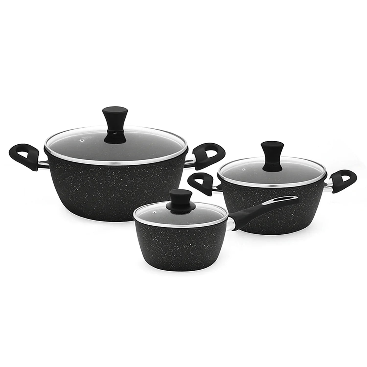 Granit Coating Non-Stick Cookware Set - 6 Pcs