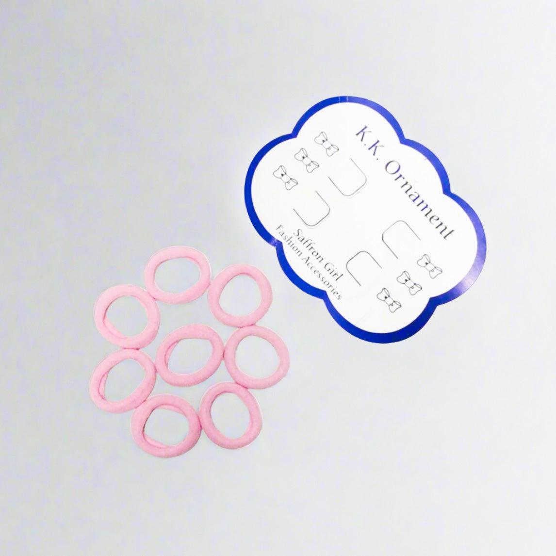 أربطة شعر مطاطية مرنة - وردي